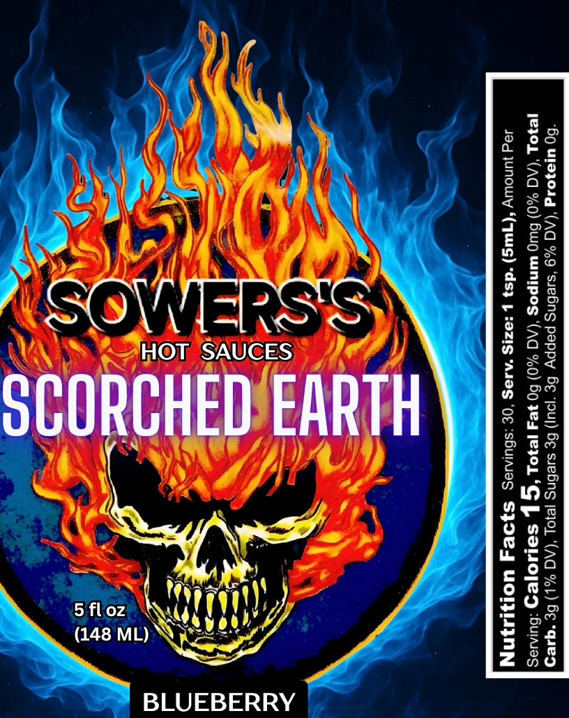 Scorched Earth (Blueberry) Hot Sauce 5 fl oz (148 ml) - Sowers’s Hot Sauces