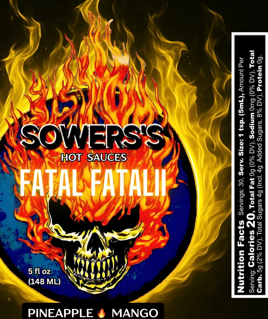 Fatal Fatali (Pineapple & Mango) Hot Sauce 5 fl oz (148 ml) - Sowers’s Hot Sauces