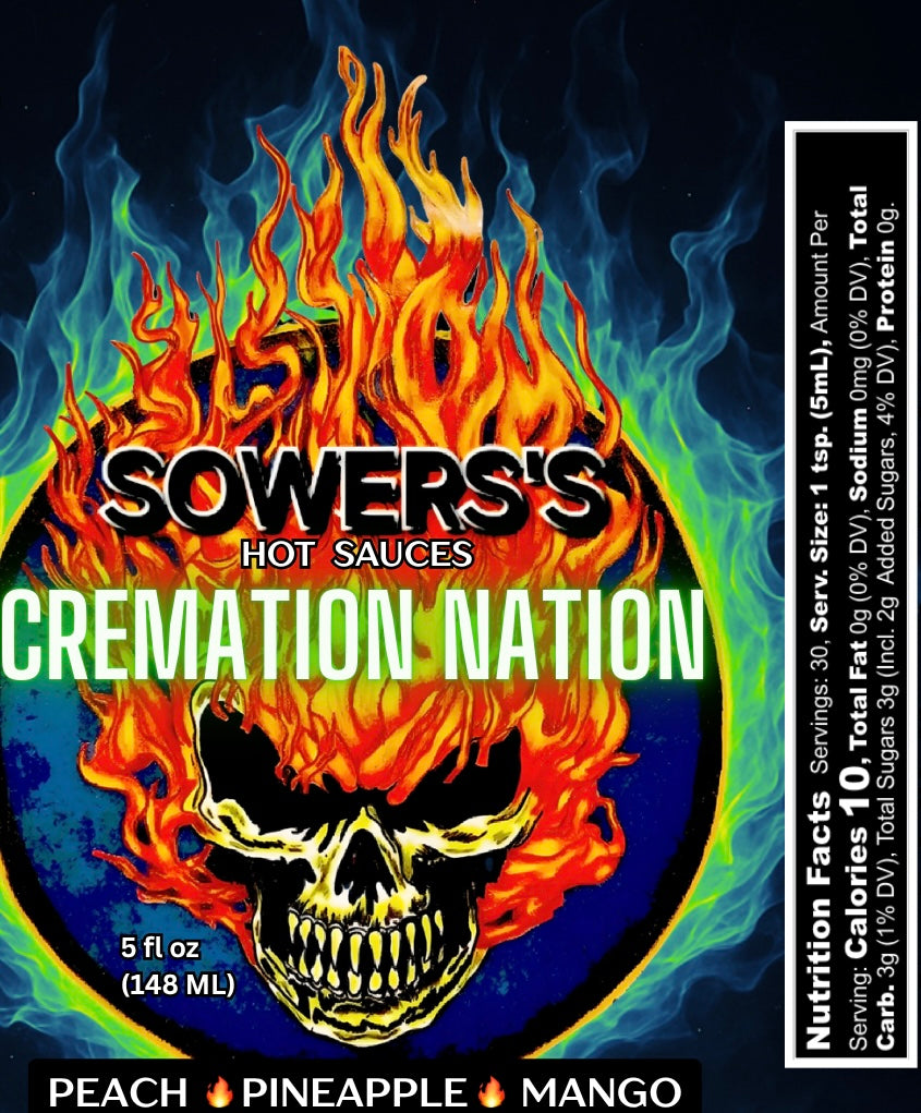 Cremation Nation (Peach, Pineapple & Mango) Hot Sauce 5 fl oz (148 ml)