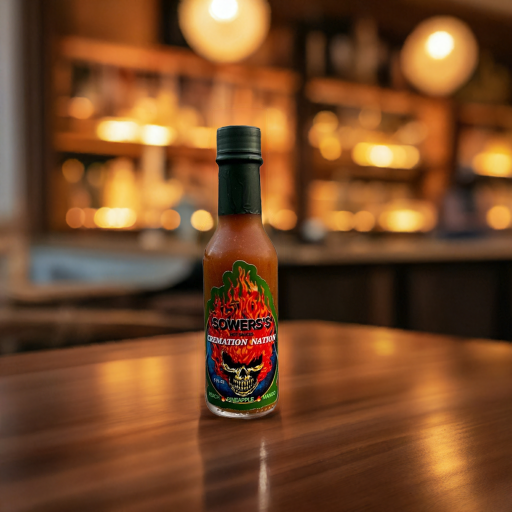 Cremation Nation 5 fl oz (Peach, Pineapple & Mango) - Sowers’s Hot Sauces