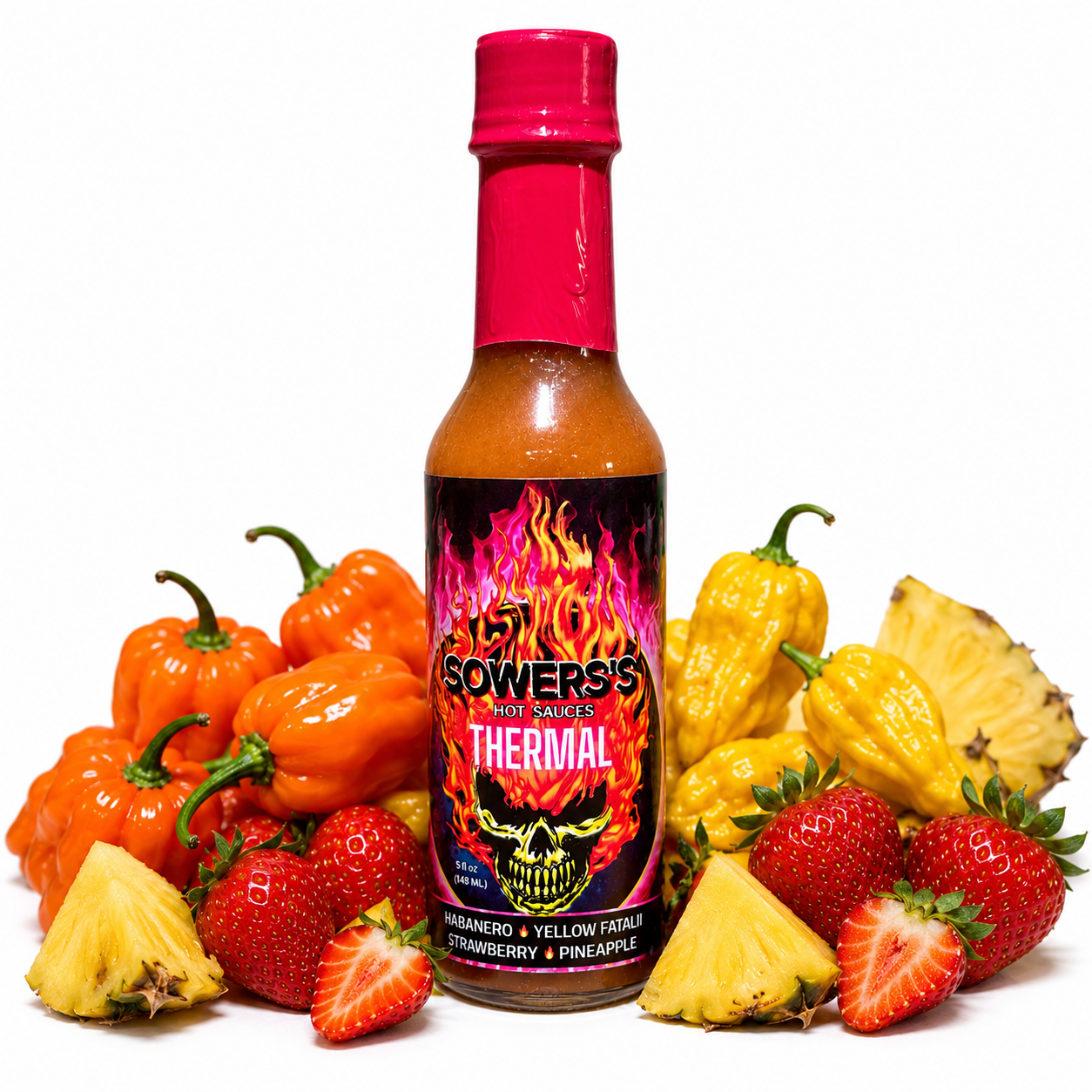 Thermal (Strawberry & Pineapple) Hot Sauce 5 fl oz (148ml) - Sowers’s Hot Sauces 