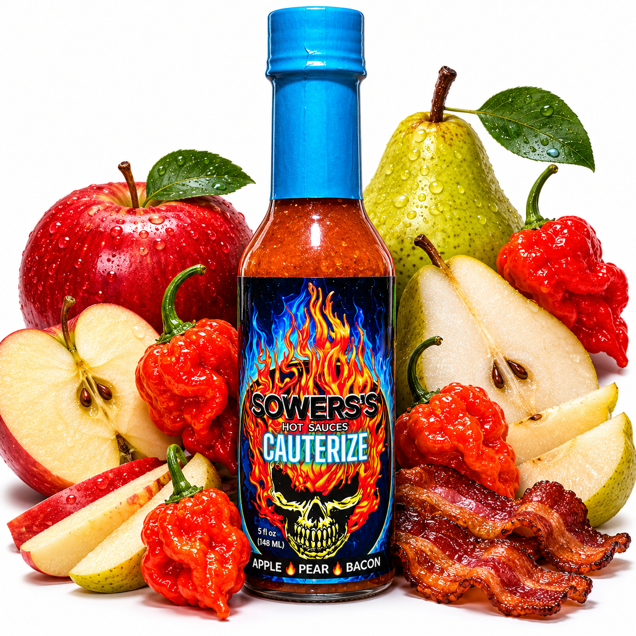 Cauterize (Apple, Pear & Bacon) Hot Sauce 5 fl oz (148ml) - Sowers’s Hot Sauces 