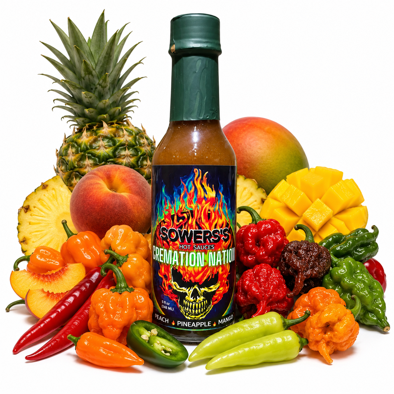 Cremation Nation (Peach, Pineapple & Mango) Hot Sauce 5 fl oz (148 ml)