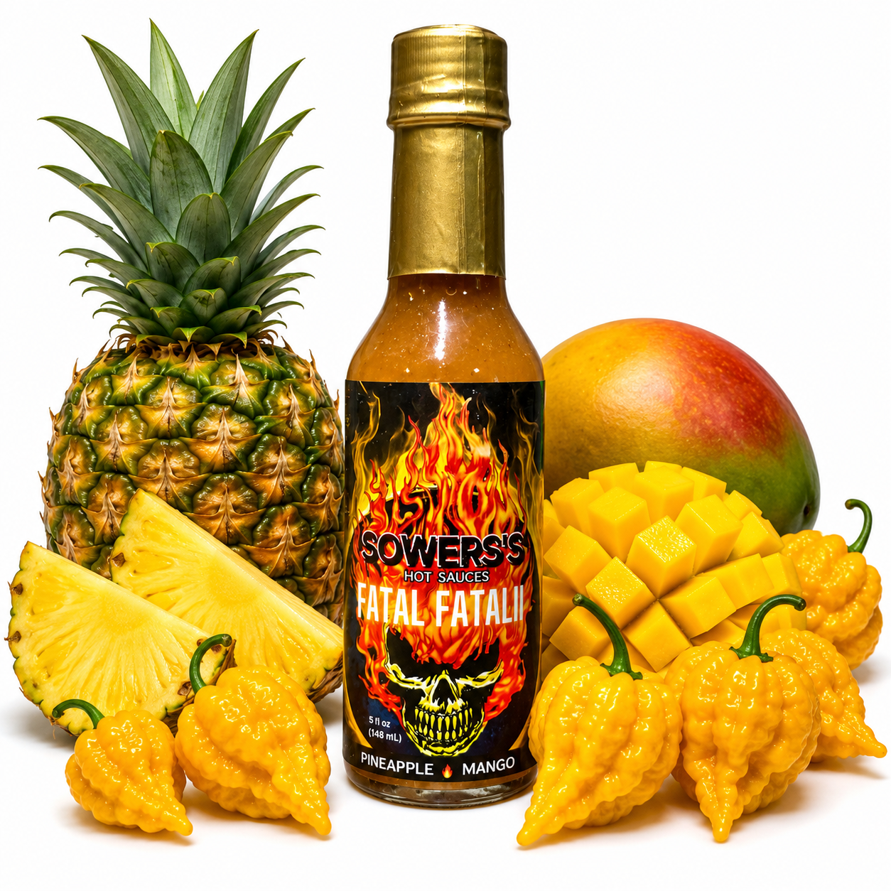 Fatal Fatali (Pineapple & Mango) Hot Sauce 5 fl oz (148 ml) - Sowers’s Hot Sauces 