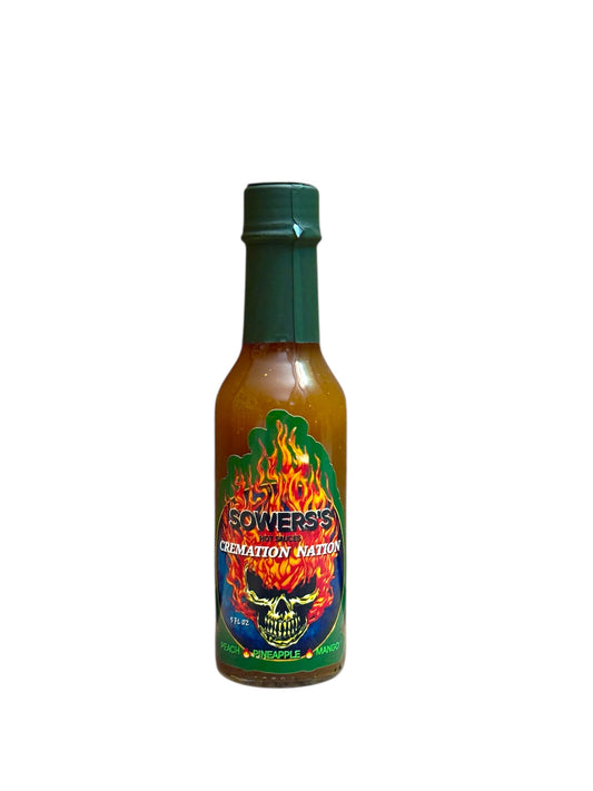 Cremation Nation (Peach, Pineapple & Mango) Hot Sauce 5 fl oz (148 ml) - Sowers’s Hot Sauces 