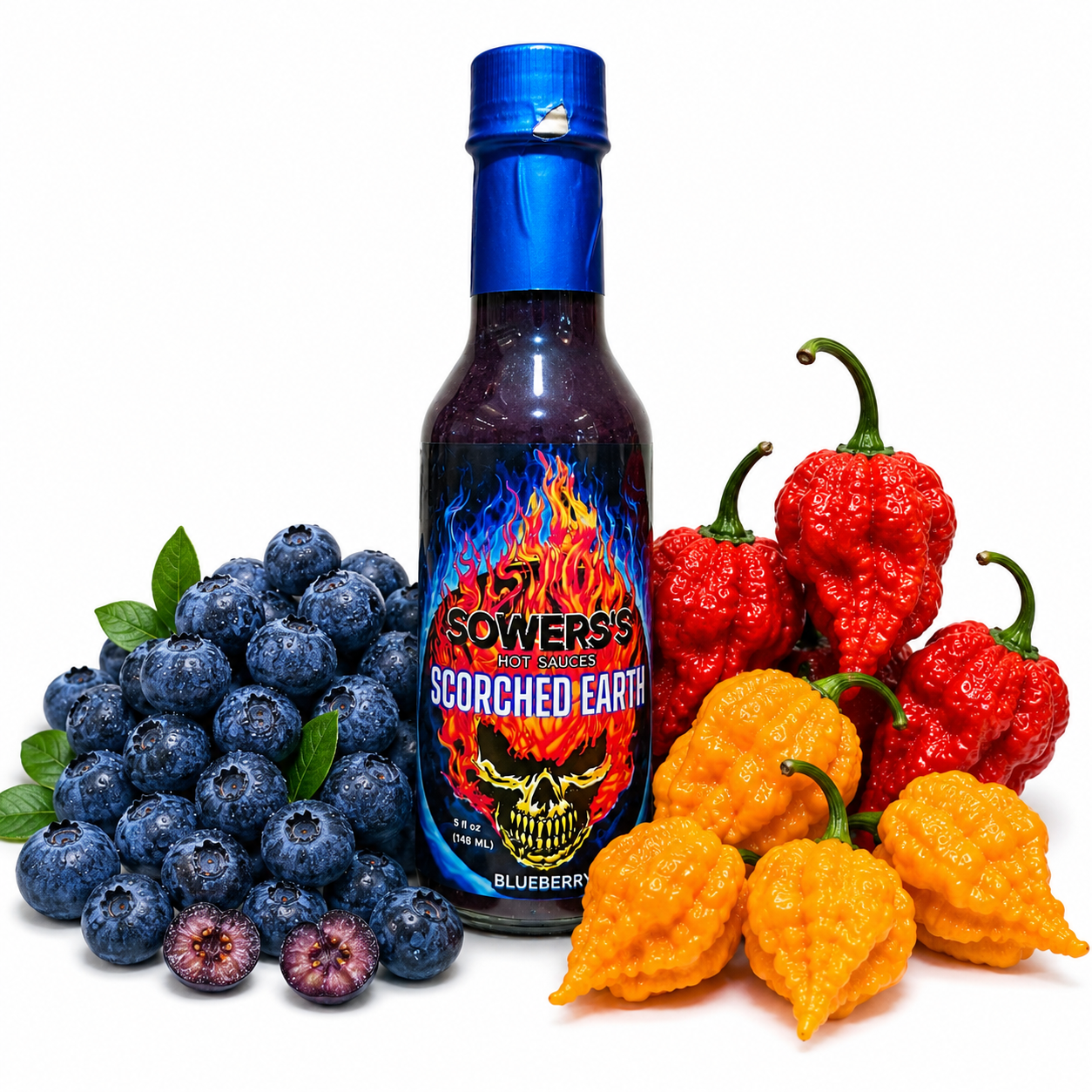 Scorched Earth (Blueberry) Hot Sauce 5 fl oz (148 ml) - Sowers’s Hot Sauces 