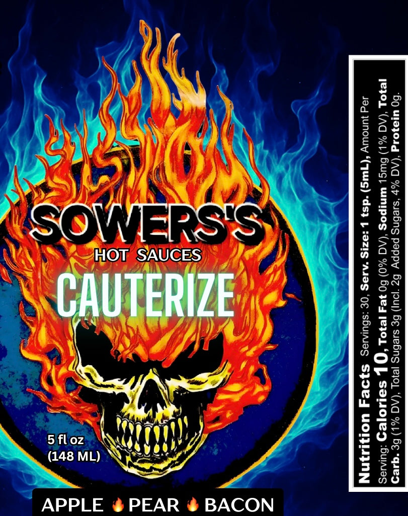 Cauterize (Apple, Pear & Bacon) Hot Sauce 5 fl oz (148ml) - Sowers’s Hot Sauces 