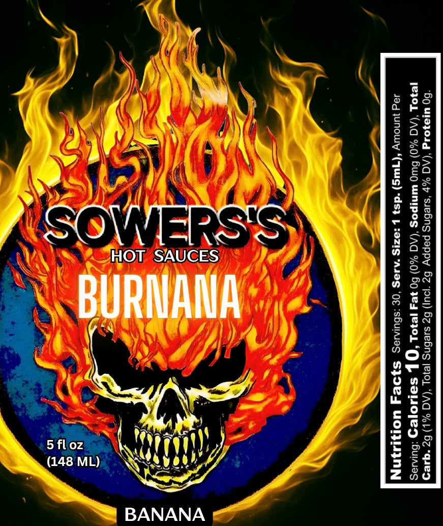 BURNANA (Banana) Hot Sauce 5 fl oz (148 ml) - Sowers’s Hot Sauces 