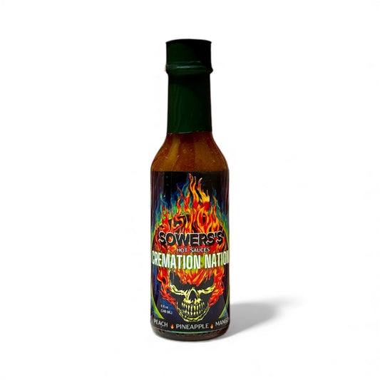 Cremation Nation (Peach, Pineapple & Mango) Hot Sauce 5 fl oz (148 ml) - Sowers’s Hot Sauces 