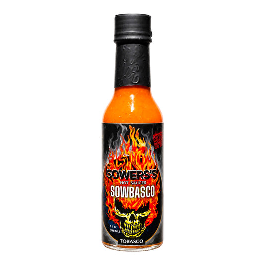 (EXTRA SPICY) SOWBASCO (Red Peppers) Hot Sauce 5 fl oz (148 ml) - Sowers’s Hot Sauces 