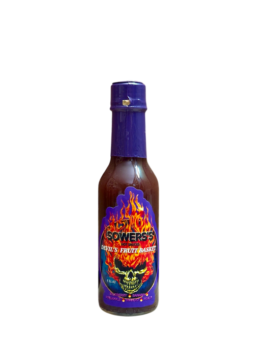 Devil's Fruit Basket - Blueberries, Banana, Mango, Pineapple, Peach Hot Sauce - 5 fl oz (148ml) - Sowers’s Hot Sauces 