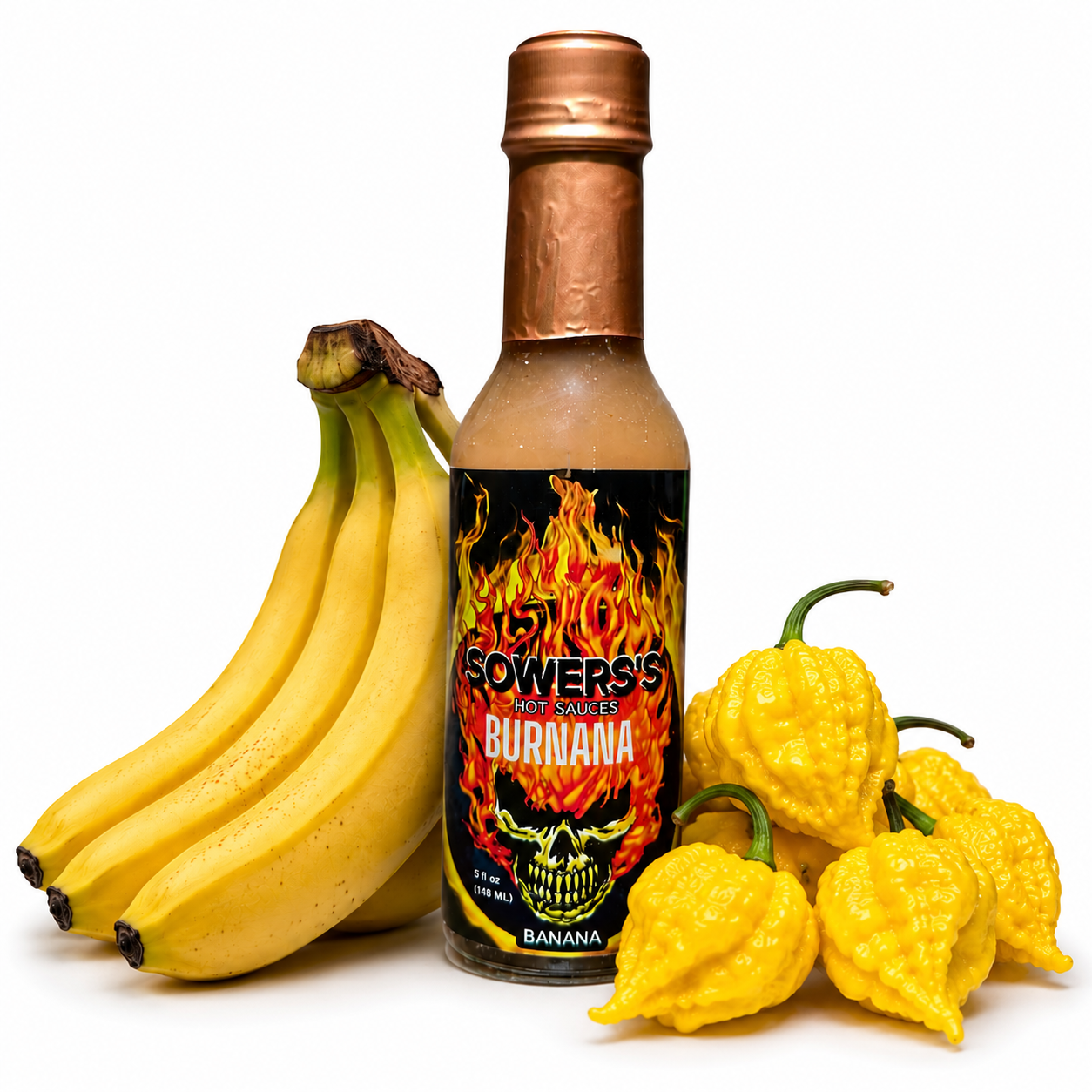 BURNANA (Banana) Hot Sauce 5 fl oz (148 ml) - Sowers’s Hot Sauces 