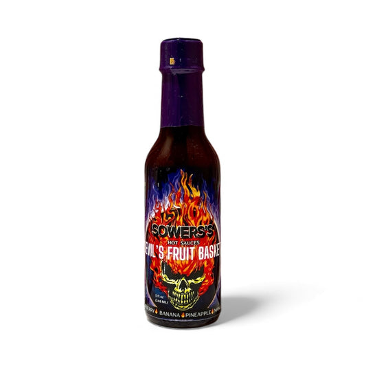 Devil's Fruit Basket - Blueberries, Banana, Mango, Pineapple, Peach Hot Sauce - 5 fl oz (148ml) - Sowers’s Hot Sauces 