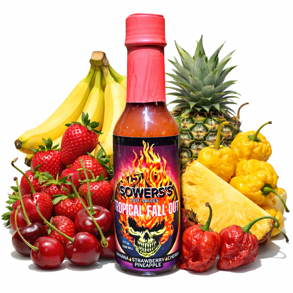 Tropical Fall Out (Banana, Strawberry, Cherry & Pineapple) Hot Sauce 5 fl oz (148ml) - Sowers’s Hot Sauces 