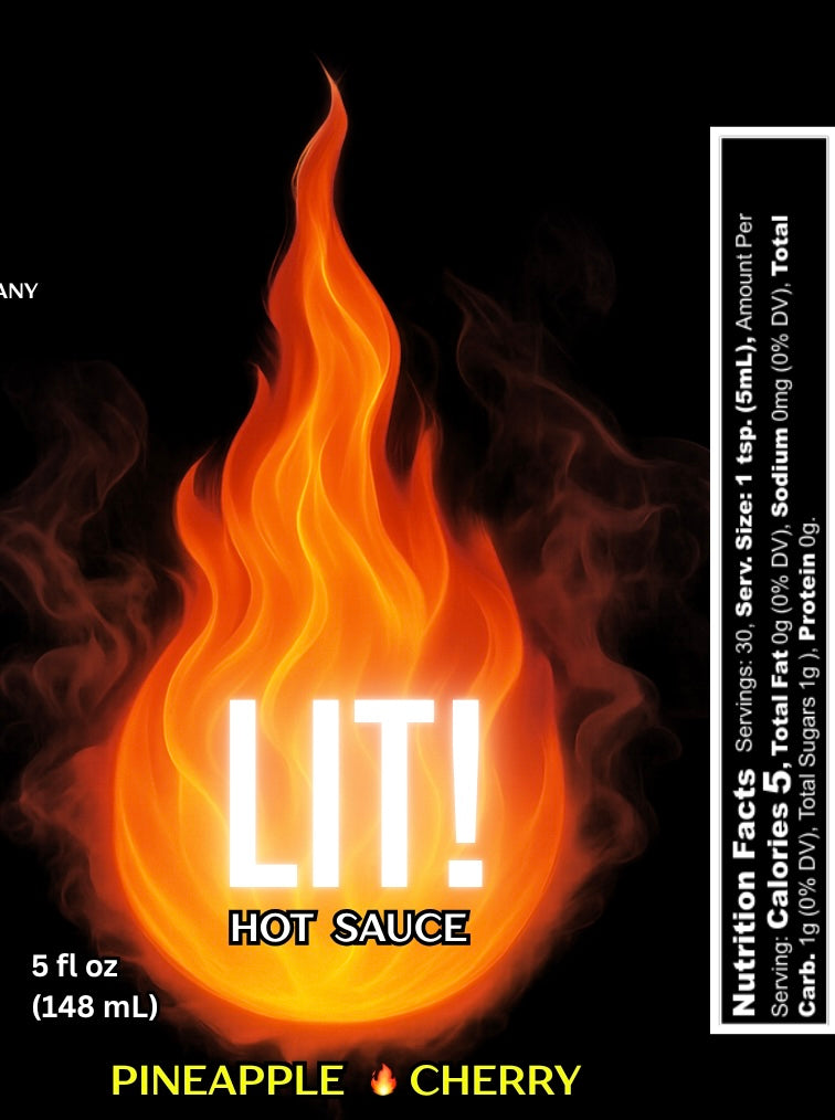 "LIT" (Pineapple & Cherry) Hot Sauce 5 fl oz (148ml) - Sowers’s Hot Sauces 