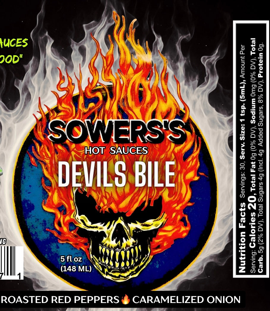 Devils Bile (Caramelized Onions & Garlic) Hot Sauce 5 fl oz (148 ml) - Sowers’s Hot Sauces 