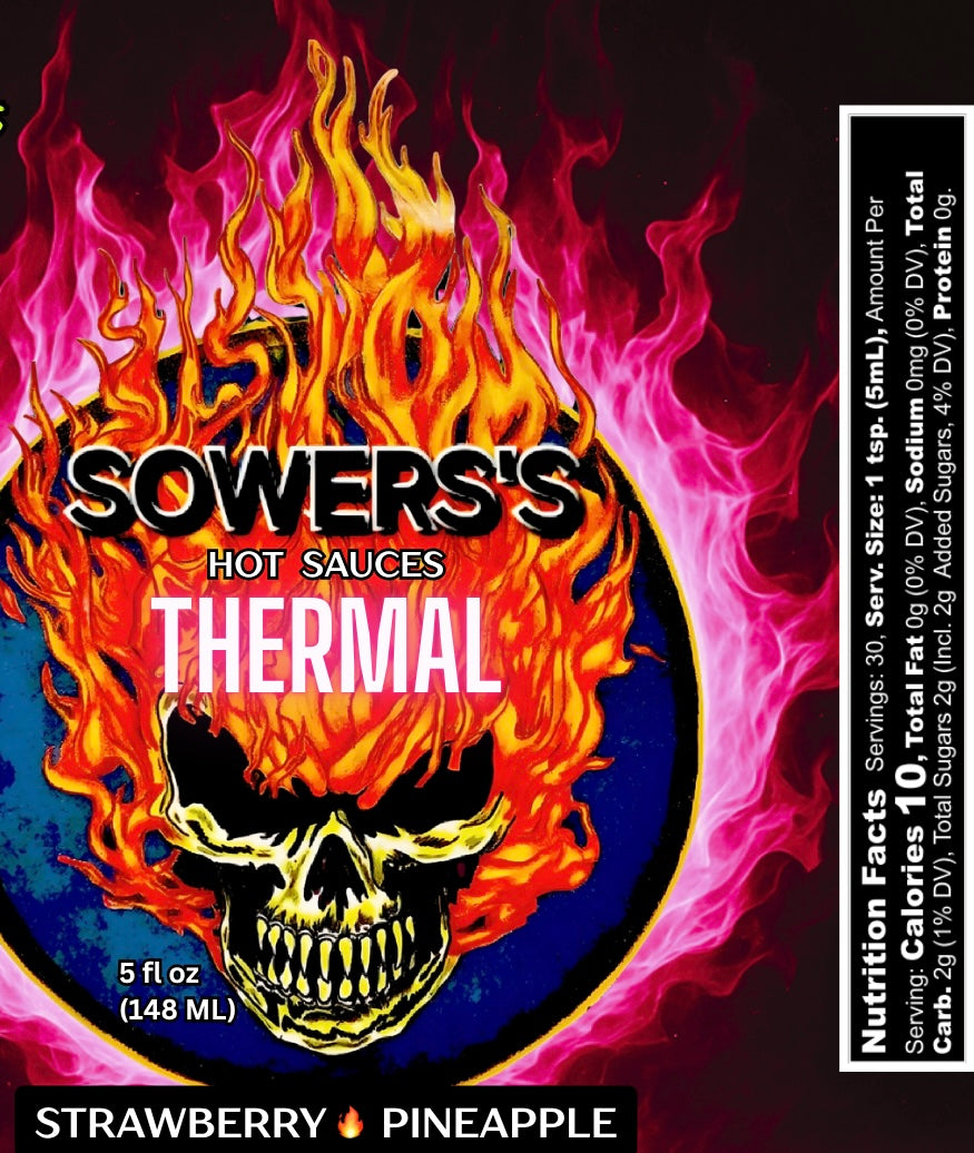 Thermal (Strawberry & Pineapple) Hot Sauce 5 fl oz (148ml) - Sowers’s Hot Sauces 