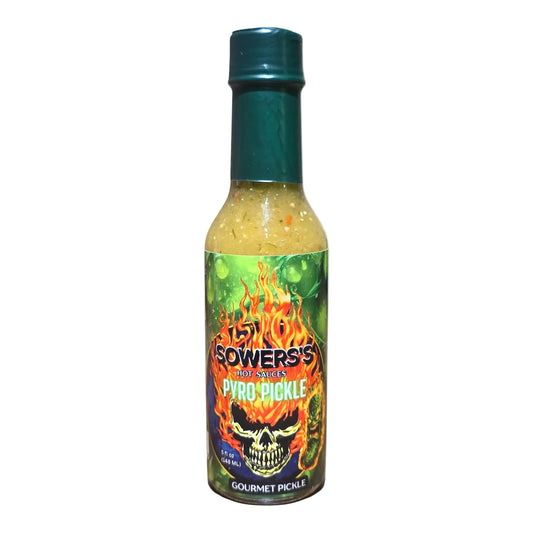 Pyro Pickle (Gourmet Pickle) Hot Sauce 5 fl oz (148 ml) - Sowers’s Hot Sauces 